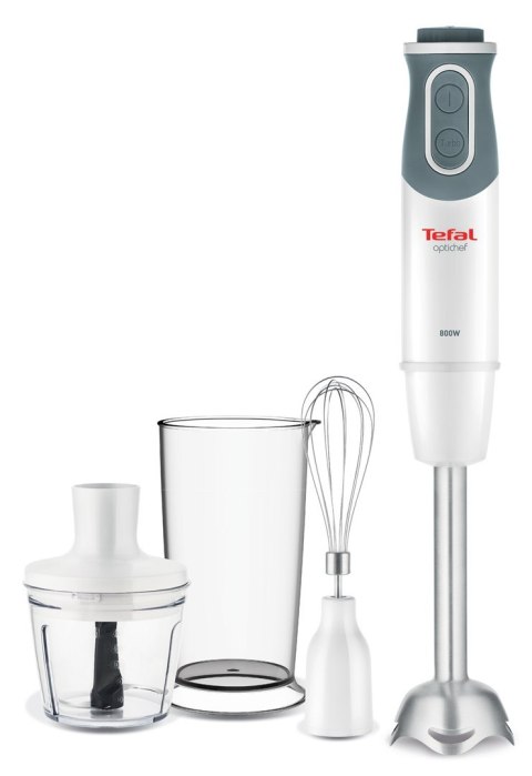 Tefal Optichef HB6431 0,8 l Blender immersyjny 800 W Kwarc metaliczny, Biały