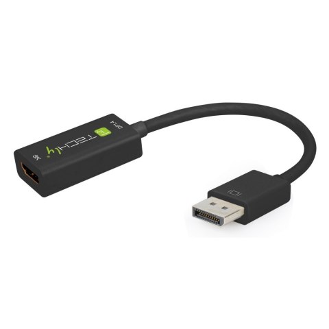 Techly IADAP DP-HDMIF8K adapter kablowy 0,2 m DisplayPort HDMI Typu A (Standard) Czarny