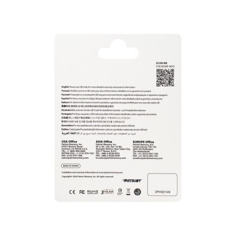Patriot EP Pro A2 Micro SDXC 512GB 90/80 MB/s V30 U3 Class10