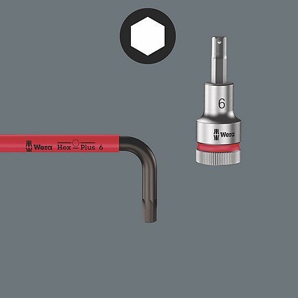 Zestaw kluczy trzpieniowych metr. 3950/9 HEX-PLUS,9cz