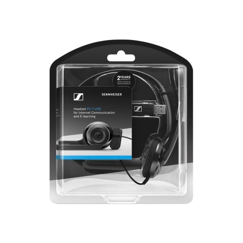 Zestaw słuchawkowy przewodowy Sennheiser PC 7 USB Typu-A Czarny