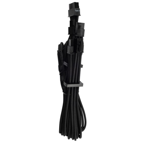 Kabel PCIe Corsair Premium Sleeved Dual Cable Type 4 Gen 4, Y-Cable - juodas Kabel PCIe Corsair Premium Sleeved Dual Cable Type 4 Gen 4, Y-Cable - juodas