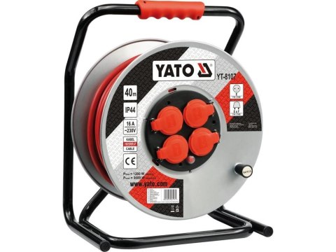 Yato YT-8107 kołowrotek 4 x gniazdo sieciowe 40 m Yato YT-8107 kołowrotek 4 x gniazdo sieciowe 40 m
