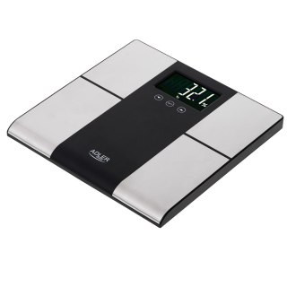 Adler AD 8165 waga Prostokąt Czarny, Szary Elektroniczna waga osobista