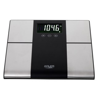 Adler AD 8165 waga Prostokąt Czarny, Szary Elektroniczna waga osobista
