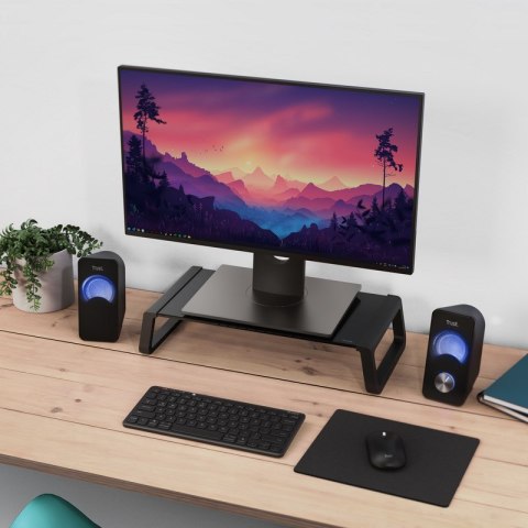 Podstawka pod monitor TRUST MONTA GLASS MONITOR STAND BLK 25271 Podstawka pod monitor TRUST MONTA GLASS MONITOR STAND BLK 25271