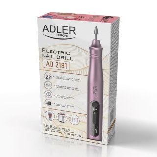 Adler AD 2181 Frezarka do paznokci - zestaw 11 w 1 Różowa