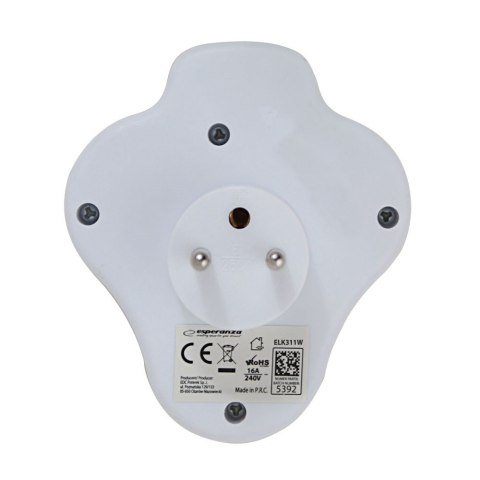 ESPERANZA ROZGAŁĘŹNIK ELEKTRYCZNY 2 GN. USB-C USB-A WŁ. BIAŁY ELK311W ESPERANZA ROZGAŁĘŹNIK ELEKTRYCZNY 2 GN. USB-C USB-A WŁ. BIAŁY ELK311W