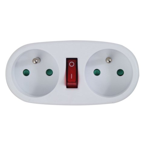 ESPERANZA ROZGAŁĘŹNIK ELEKTRYCZNY 2 GNIAZDA Z WYŁĄCZNIKIEM BIAŁY ELK306W ESPERANZA ROZGAŁĘŹNIK ELEKTRYCZNY 2 GNIAZDA Z WYŁĄCZNIKIEM BIAŁY ELK306W