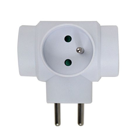 ESPERANZA ROZGAŁĘŹNIK ELEKTRYCZNY 3 GNIAZDA BIAŁY ELK302W