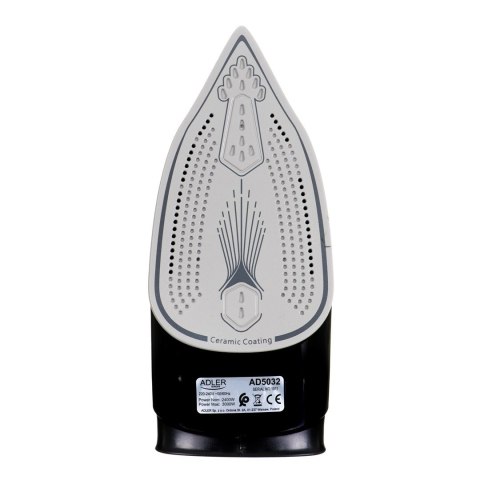 Adler AD 5032 żelazko Żelazko suche Płyta ceramiczna Czarny, Niebieski, Szary 2400 W
