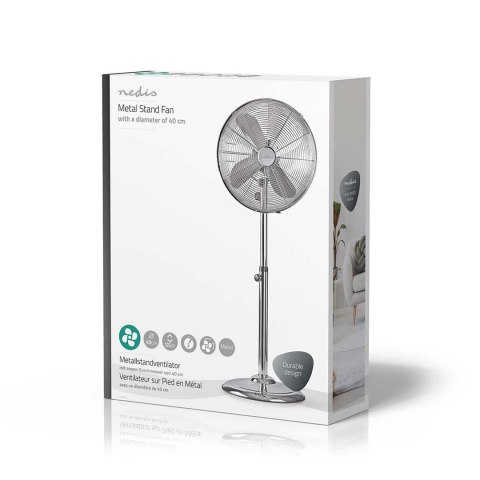 Wentylator stojący Nedis 50W chrom Wentylator stojący Nedis 50W chrom