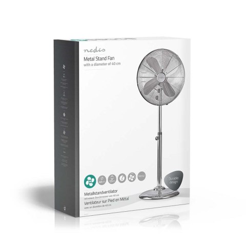 Wentylator stojący Nedis 50W chrom Wentylator stojący Nedis 50W chrom