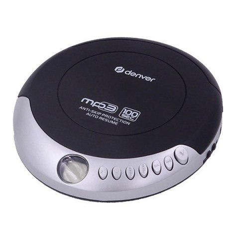 Discman z funkcją automatycznego wznawiania i anti-shock czarno-srebrny Discman z funkcją automatycznego wznawiania i anti-shock czarno-srebrny