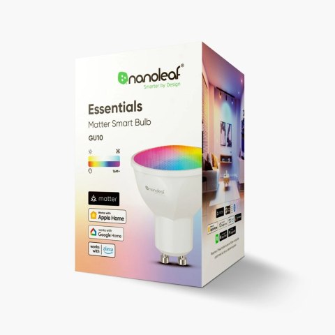 NANOLEAF ESSENTIALS Inteligentne żarówki Bluetooth MR16 GU10 Matter 5W 400LM kolor RGBCW 2700-6500K (NF080B02-3GU10) 3 szt. NANOLEAF ESSENTIALS Inteligentne żarówki Bluetooth MR16 GU10 Matter 5W 400LM kolor RGBCW 2700-6500K (NF080B02-3GU10) 3 szt.