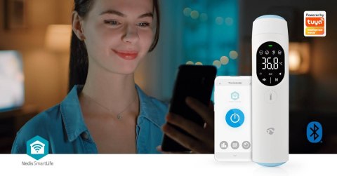Nedis BTHTIR10WT termometr elektroniczny Termometr z funkcją teledetekcji Biały Ucho, Czoło Czujnik