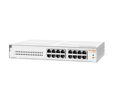 Aruba Instant On 1430 16G Class4 PoE 124W Nie zarządzany L2 Gigabit Ethernet (10/100/1000) Obsługa PoE 1U Biały Aruba Instant On 1430 16G Class4 PoE 124W Nie zarządzany L2 Gigabit Ethernet (10/100/1000) Obsługa PoE 1U Biały