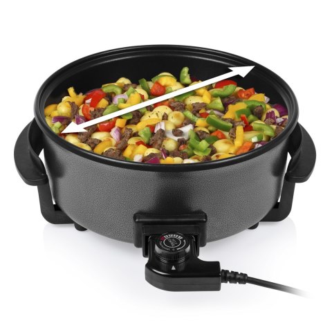 Tristar | Wielofunkcyjna patelnia grillowa XL | PZ-9135 | Średnica 30 cm | Grill | 1500 W | Pokrywka w zestawie | Uchwyt stały |