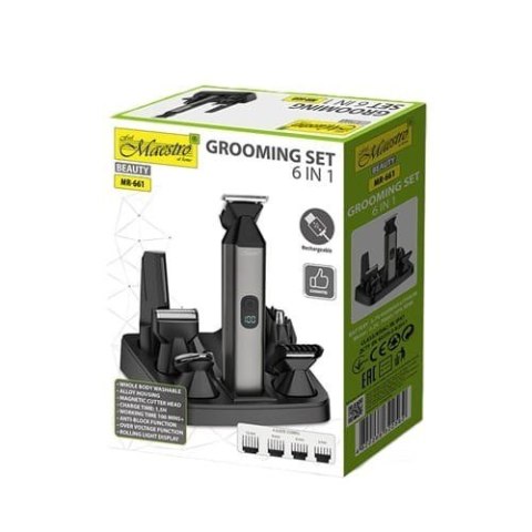 Zestaw do strzyżenia włosów 6w1 USB MAESTRO MR-661 Zestaw do strzyżenia włosów 6w1 USB MAESTRO MR-661