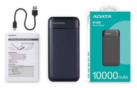 ADATA C100 Litowo-polimerowy (LiPo) 10000 mAh Czarny