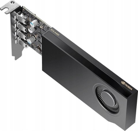 Karta graficzna NVIDIA RTX A400 4GB, GDDR6, 4x DisplayPort, PCI Express 4.0, ATX - ATX bracket, Small Box Karta graficzna NVIDIA RTX A400 4GB, GDDR6, 4x DisplayPort, PCI Express 4.0, ATX - ATX bracket, Small Box