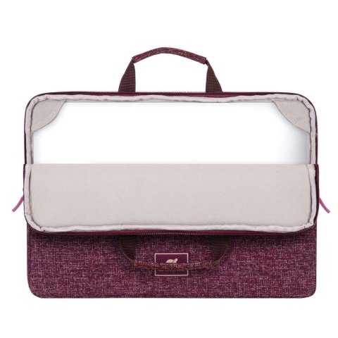 RIVACASE ETUI NA LAPTOP 13,3" ANVIK, CZERWONY BURGUND, Z UCHWYTEM, Z MATERIAŁU WODOODPORNEGO