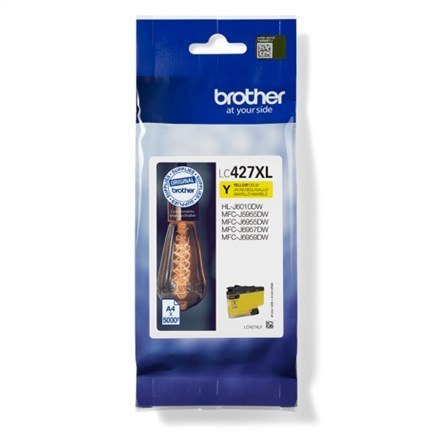 Brother LC-427XLY nabój z tuszem 1 szt. Oryginalny Wysoka (XL) wydajność Żółty Brother LC-427XLY nabój z tuszem 1 szt. Oryginalny Wysoka (XL) wydajność Żółty