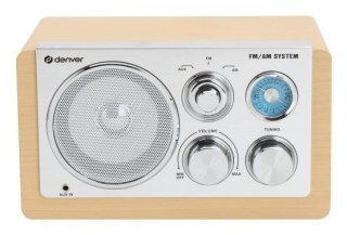 Denver TR-63LW radio Osobisty Analogowy Bambusowy, Srebrny