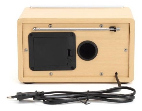 Denver TR-63LW radio Osobisty Analogowy Bambusowy, Srebrny