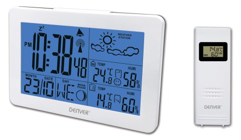 Denver WS-530WHITE cyfrowa stacja meteorologiczna Biały Bateria Denver WS-530WHITE cyfrowa stacja meteorologiczna Biały Bateria