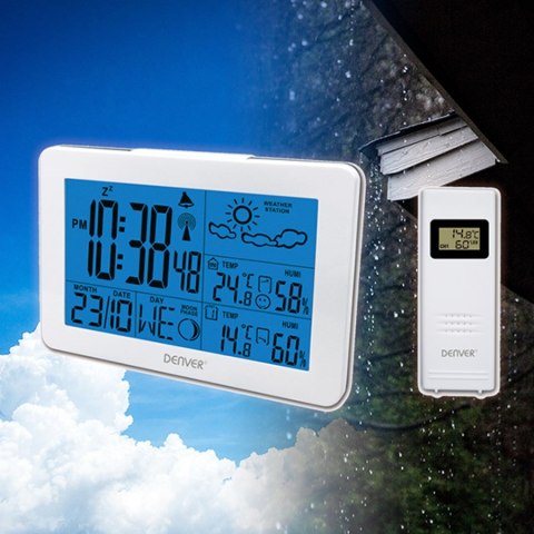 Denver WS-530WHITE cyfrowa stacja meteorologiczna Biały Bateria Denver WS-530WHITE cyfrowa stacja meteorologiczna Biały Bateria