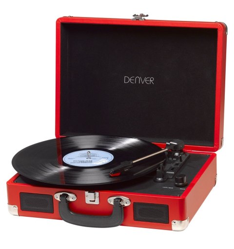 Gramofon Denver VPL-120 z USB do nagrywania na PC czerwony Gramofon Denver VPL-120 z USB do nagrywania na PC czerwony