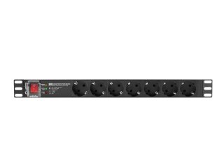LANBERG LISTWA ZASILAJĄCA RACK PDU 19" (1U, 16A, 7X Shuko, 2m)