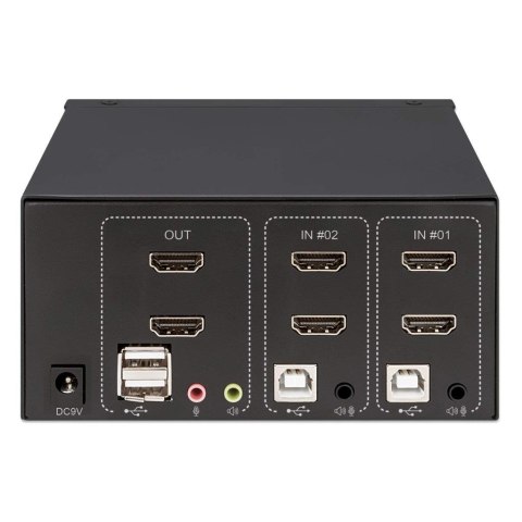 Przełącznik KVM HDMI/USB 2x1 Dual-Monitor Video 4K*30Hz