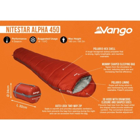 ŚPIWÓR VANGO NITESTAR ALPHA 450 ŚPIWÓR VANGO NITESTAR ALPHA 450