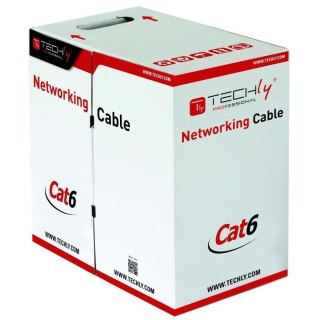 Techly ITP-C6F-FL kabel sieciowy Szary 305 m Cat6 F/UTP (FTP)