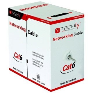 Techly ITP-C6F-FL kabel sieciowy Szary 305 m Cat6 F/UTP (FTP)