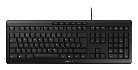 CHERRY STREAM klawiatura Biuro USB QWERTZ Niemiecki Czarny CHERRY STREAM klawiatura Biuro USB QWERTZ Niemiecki Czarny