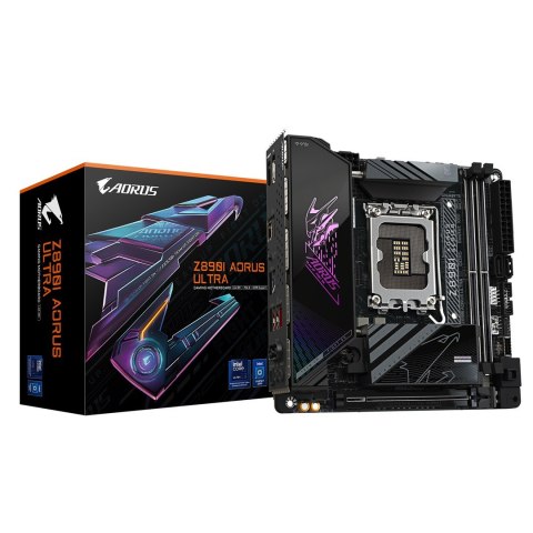 GIGABYTE Z890I AORUS ULTRA płyta główna Intel Z890 LGA 1851 (Socket V1) mini ITX GIGABYTE Z890I AORUS ULTRA płyta główna Intel Z890 LGA 1851 (Socket V1) mini ITX