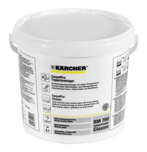 Kärcher CarpetPro RM 760 Pulver Classic Proszek do czyszczenia dywanów i tapicerki RM 760 6.291-388.0 Kärcher CarpetPro RM 760 Pulver Classic Proszek do czyszczenia dywanów i tapicerki RM 760 6.291-388.0