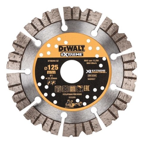 Tarcza diamentowa Extreme 125x22mm Dewalt DT90294 Tarcza diamentowa Extreme 125x22mm Dewalt DT90294