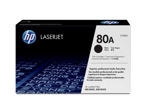 Toner HP czarny HP 80A, HP80A=CF280A, 2700 str. Toner HP czarny HP 80A, HP80A=CF280A, 2700 str.