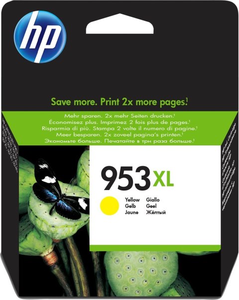 Tusz HP żółty HP 953XL, HP953XL=F6U18AE, 1600 str.,20 ml. Tusz HP żółty HP 953XL, HP953XL=F6U18AE, 1600 str.,20 ml.