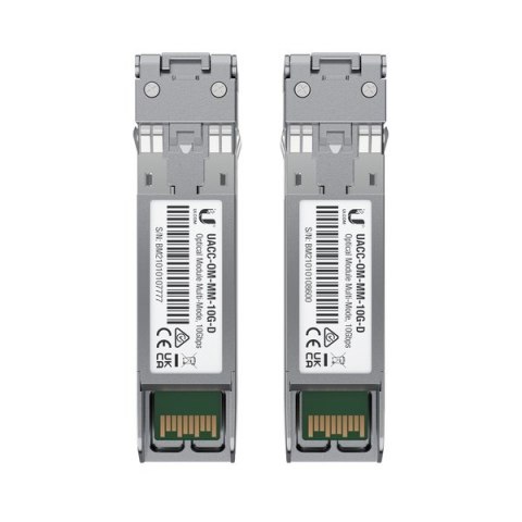 Ubiquiti UACC-OM-MM-10G-D-2 moduł przekaźników sieciowych Swiatłowód 10000 Mbit/s 850 nm Ubiquiti UACC-OM-MM-10G-D-2 moduł przekaźników sieciowych Swiatłowód 10000 Mbit/s 850 nm