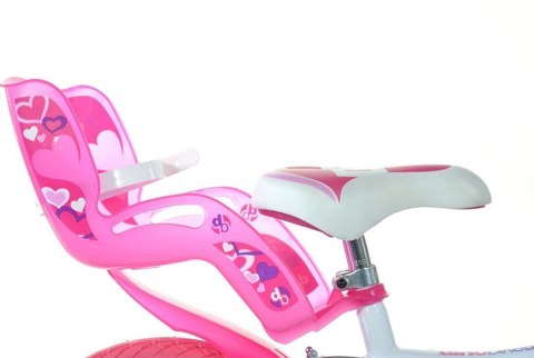 Rowerek Rower Dziecięcy dla Dzieci Dziewczynki z Bocznymi Kółkami DINO 16" Rowerek Rower Dziecięcy dla Dzieci Dziewczynki z Bocznymi Kółkami DINO 16"