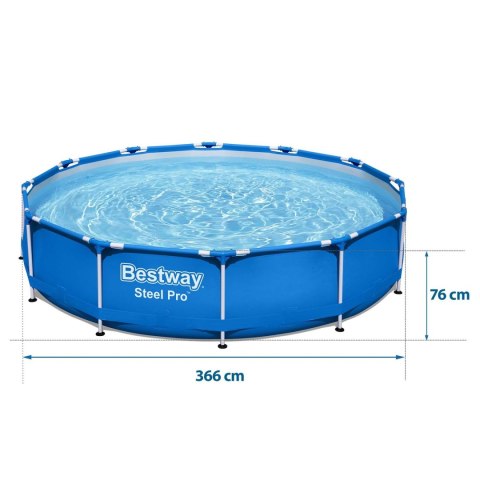 Basen ogrodowy stelażowy 366 x 76 cm 7w1 Bestway 56681