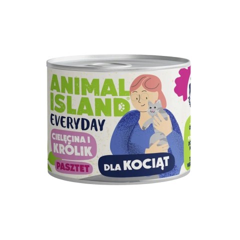 ANIMAL ISLAND cielęcina/królik dla kociąt 185g ANIMAL ISLAND cielęcina/królik dla kociąt 185g