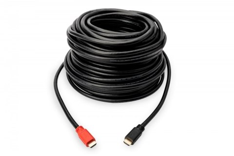 Kabel połączeniowy HDMI HighSpeed z Ethernetem ze wzmacniaczem 4K 30Hz UHD HDMI A/A M/M 15m Kabel połączeniowy HDMI HighSpeed z Ethernetem ze wzmacniaczem 4K 30Hz UHD HDMI A/A M/M 15m