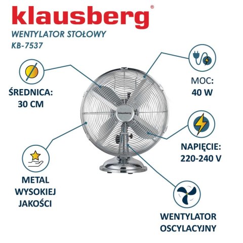 WENTYLATOR WIATRAK CYRKULACYJNY KLAUSBERG KB-7537