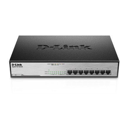 D-Link DGS-1008MP łącza sieciowe Nie zarządzany Gigabit Ethernet (10/100/1000) Obsługa PoE 1U Czarny D-Link DGS-1008MP łącza sieciowe Nie zarządzany Gigabit Ethernet (10/100/1000) Obsługa PoE 1U Czarny